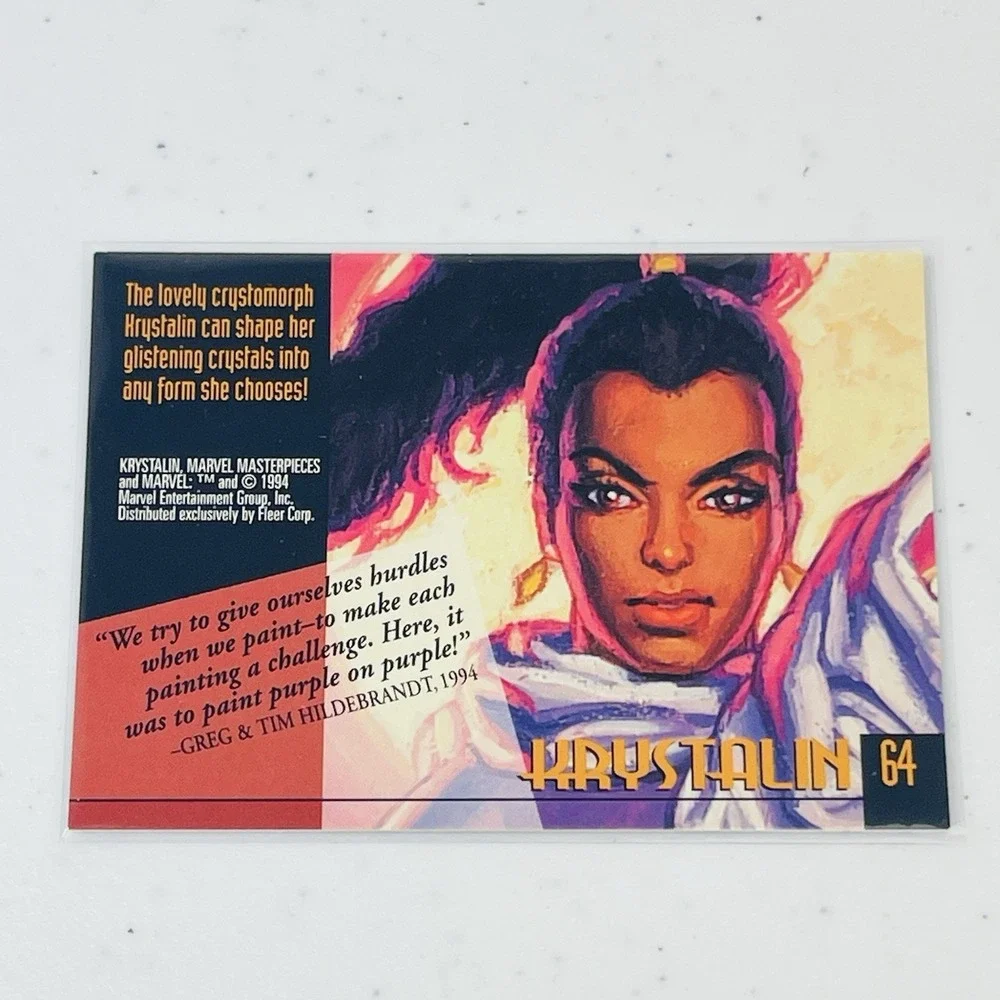 1994 Marvel Masterpieces Comic 64 Krystalin Hildebrandt Trading Card